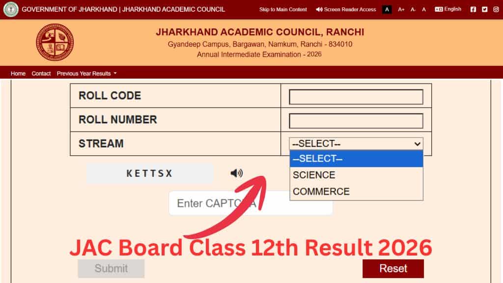 JAC Board Class 12th Result 2026